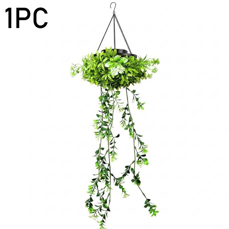 

1/2PCS 2026 New Solar Artificial Ivy Vine Lights Waterproof Hanging Plants for Outdoor Garden Balcony Landscape Decoration