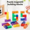 Latest Transparent Magnetic Blocks-Build Assorted Splicing Model, Parent-Child Interaction Tactile Construction Toys Christmas Gifts