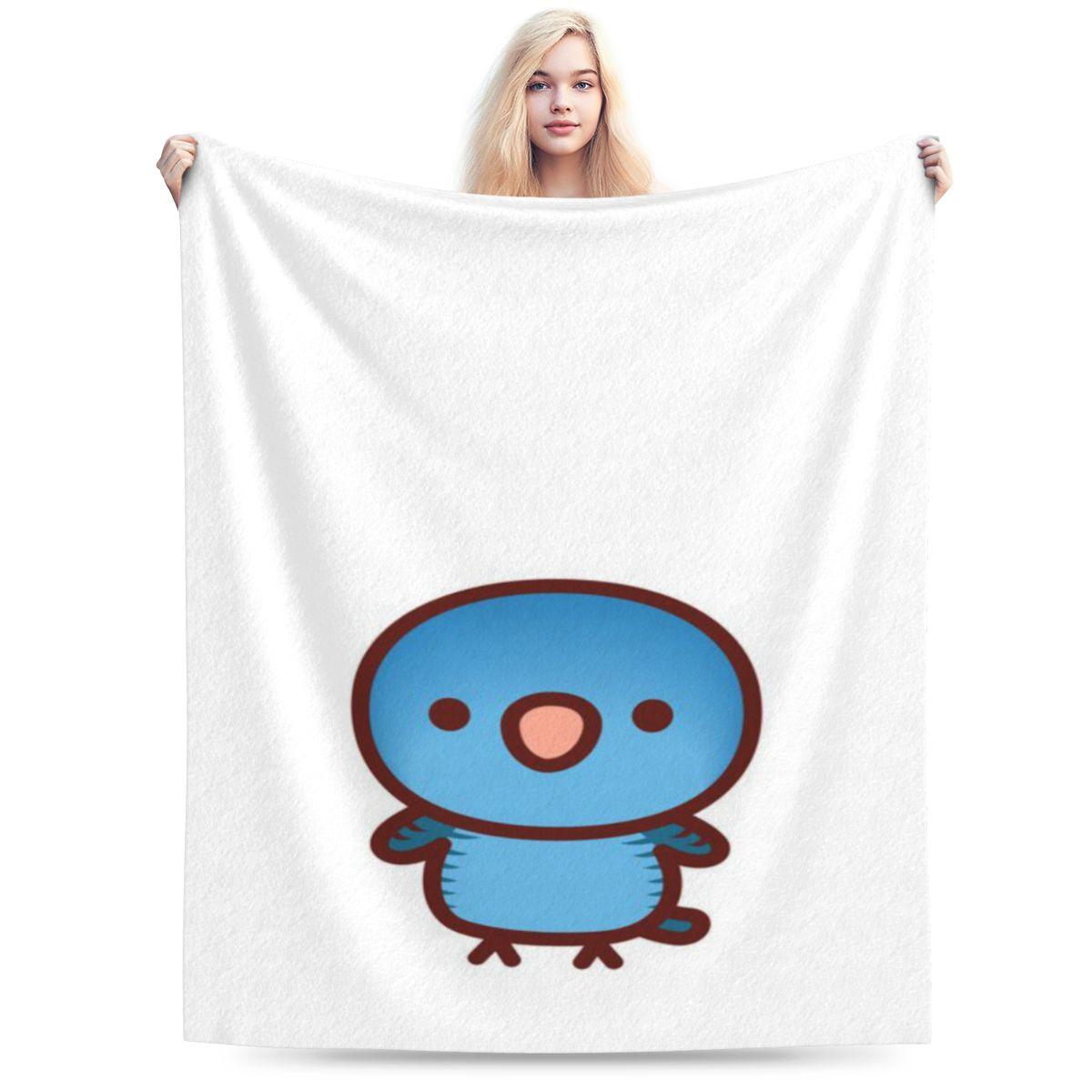 Barred Parakeet Cobalt Custom Warm Party An UltraSoft Micro Fleece Blanket 75x100cm