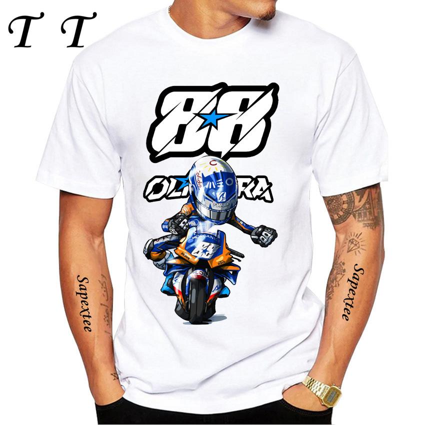 

Miguel Oliveira 88 Race Riding T-Shirt New Men Short Sleeve Hip Hop Sport Boy Casual Tees Motorcycle Riding White Tops M