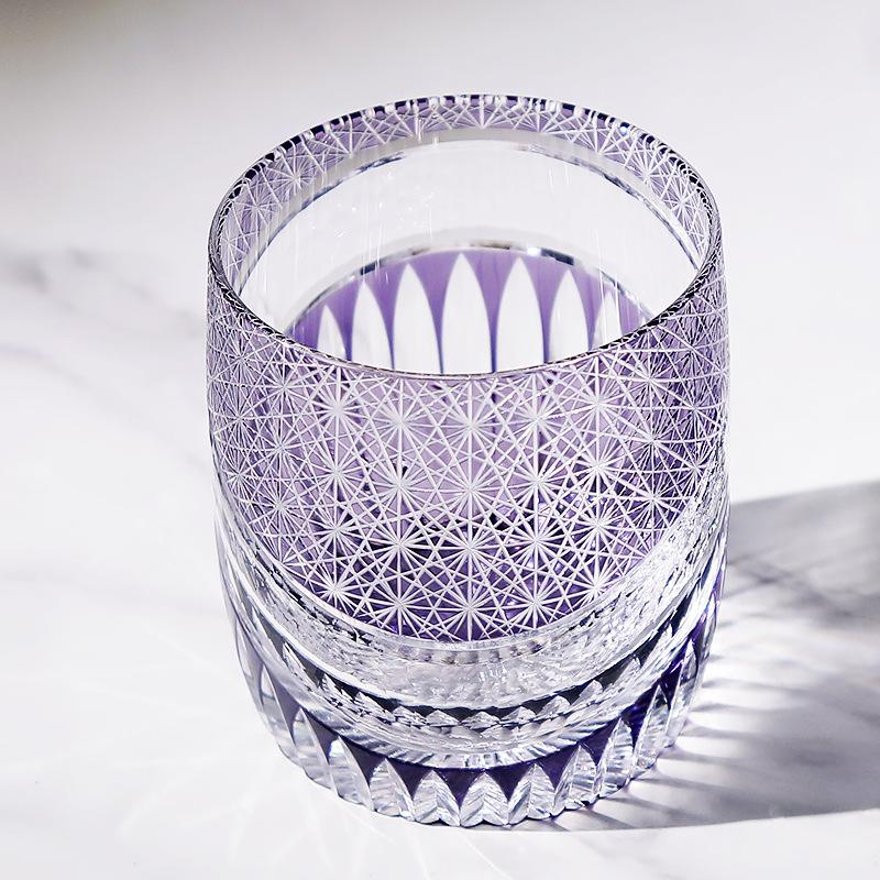 Джинжи выдувной ручной резьбы чистый японский стакан для виски Эдо кири стакан-неваляшка Lockman