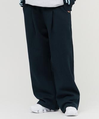 GAINSBORO One-Pleat Wide Sweatpants_Navy