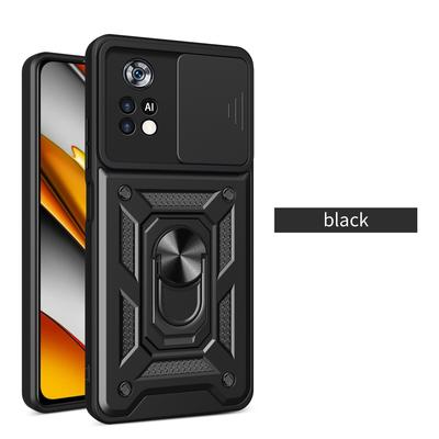For Xiaomi Poco M4 Pro 4G Case Poco M4 Pro 4G Cover Magnetic Ring Holder Armor Phone Case Slide Camera Protect Back Cover
