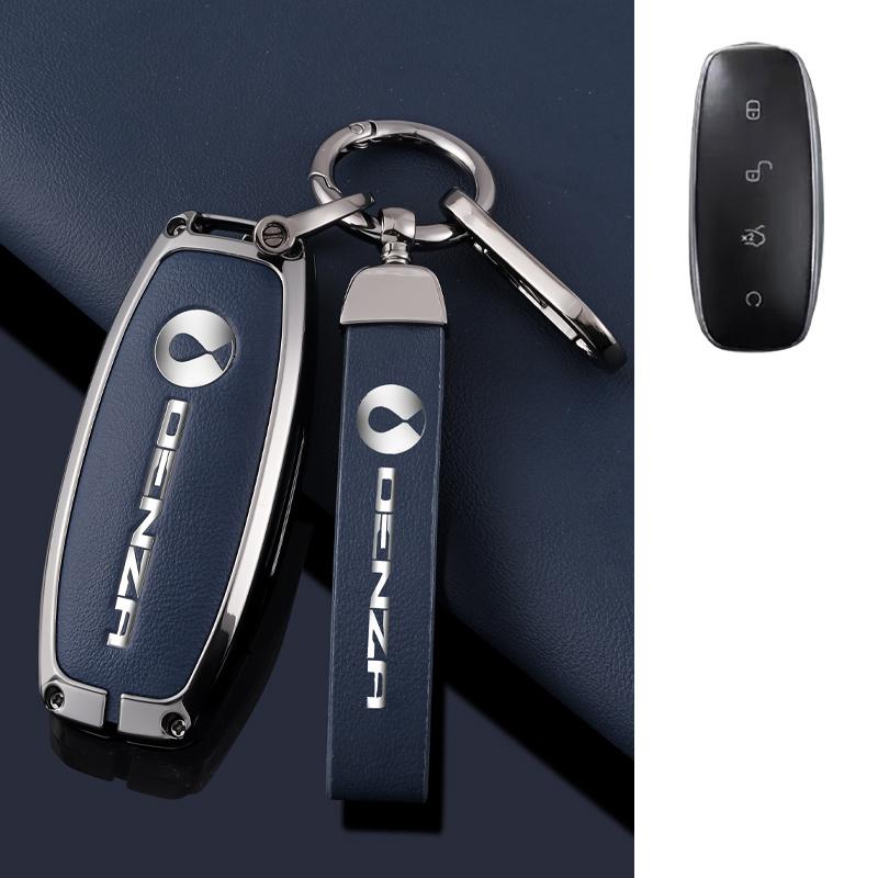 Car Smart Remote Key Case Cover Shell Fob For Denza D9 Dm-I   Zinc Aolly Car Styling Protector Auto Keychain Accessories