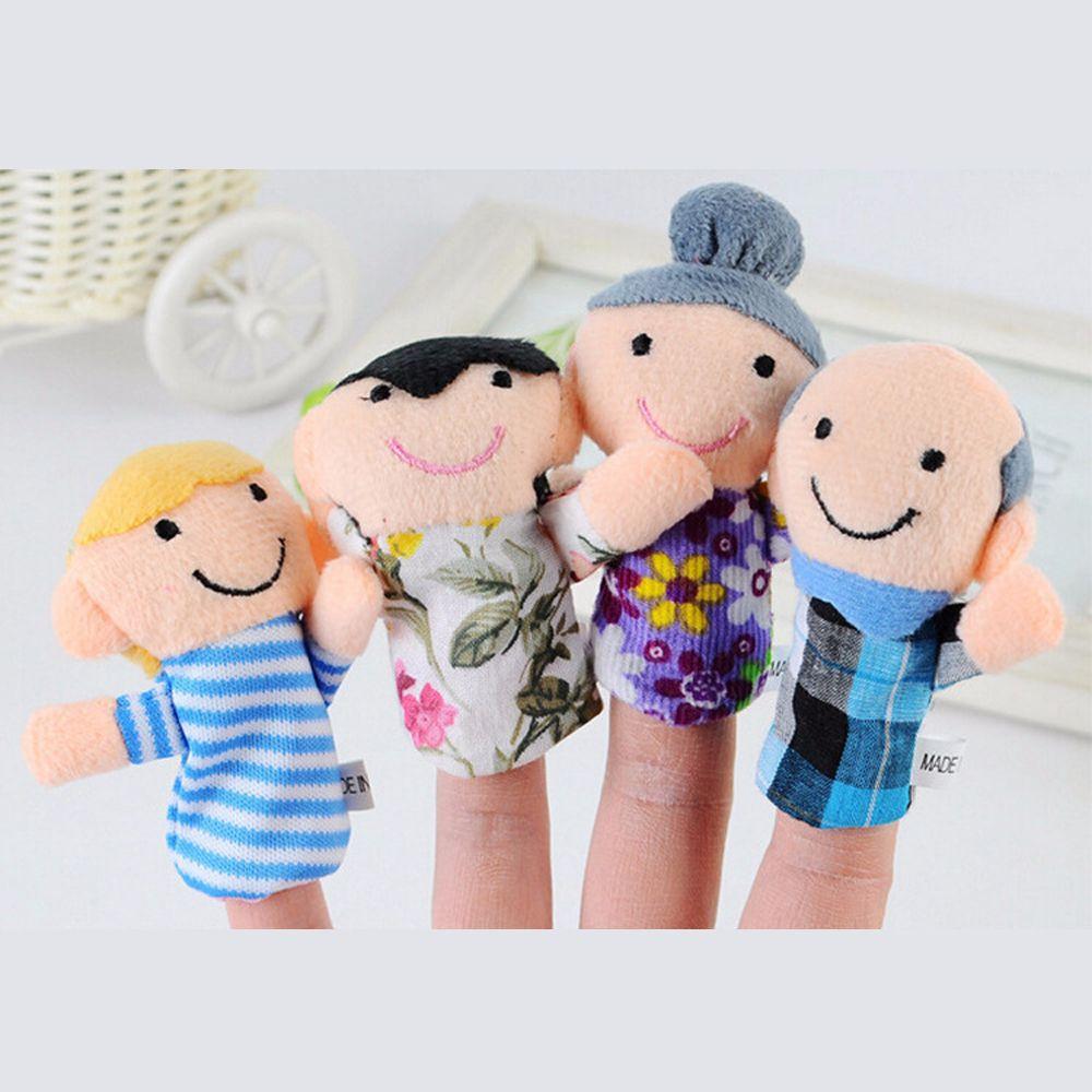 Toys Cloth Doll Toys Cartoon Doll Hand Puppet Family Finger Puppets Set Finger Doll Plush Toys