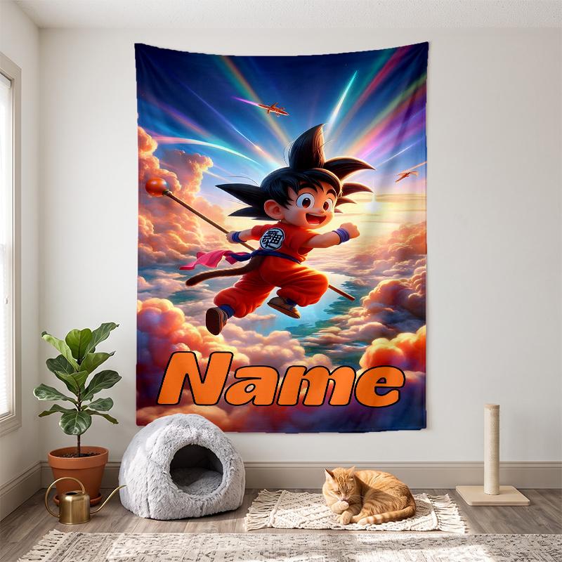 Dragon Ball (32) Customizable name decorative wall tapestry ideal choice for wall decor in bedrooms living rooms dorms and home