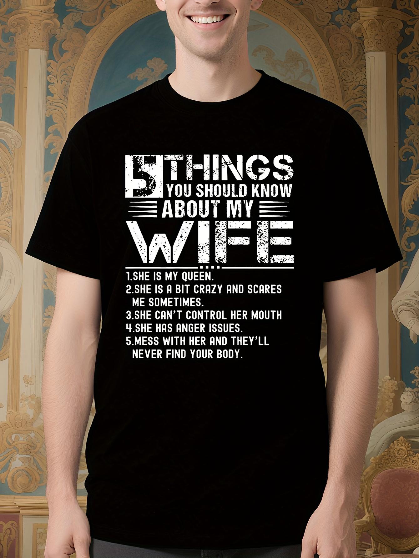 Funny Marriage Husband Wife Novelty Tshirt - Things You S... S