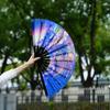 Folding Large Folded Hand Fan Fans with Lights Rainbow Folding Fan  Dance