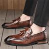 Fashion Designer New Crocodile Pattern Business Casual Shoes For Men Formal Wedding Dress Homecoming Footwear Zapatos Hombre
