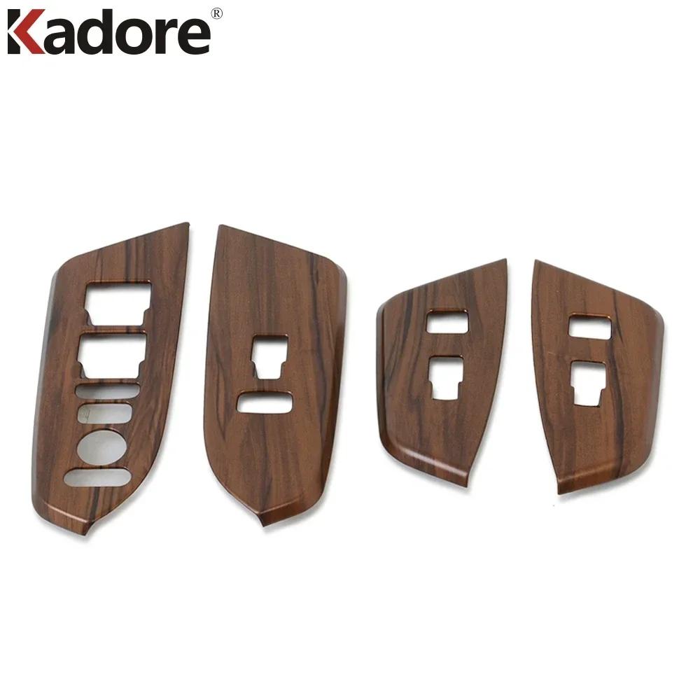 For Honda CRV CR-V 2017-  Carbon Fiber Car Inner Door Window Lift Switch Button Panel Cover Trim Interior Accessories