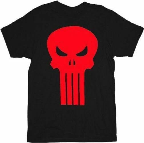Adult The Punisher Movie Red Skull Logo Black TShirt S