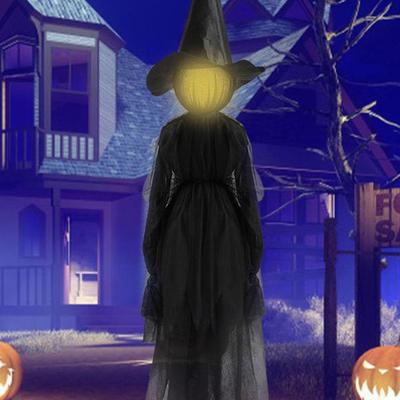 Halloween Witch Decorations Outdoor Lighted Witches Garden Decor With Sound Halloween Scary Props For Porch Garden Lawn Patio