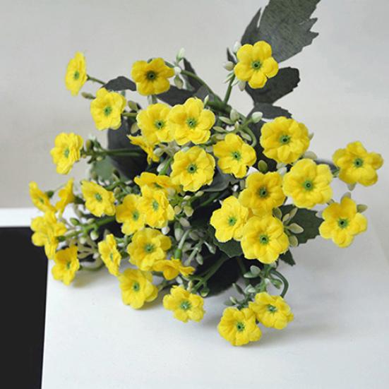 1Pc 6 Branches 36 Heads Simulation Silk Flower Milan DIY Art Wedding Home Decor