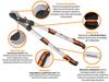 Sekator Kowadełkowy Professional- Dwuręczny Teleskopowy, Aluminiowy, Teger