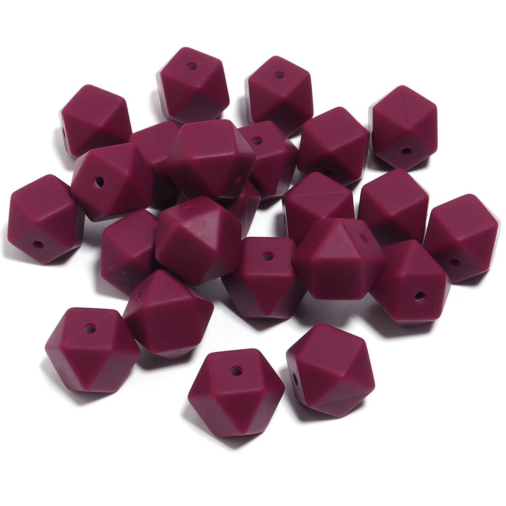 10pcs 19x14mm Hexagon Silicone Beads For Jewelry Making DIY Handmade Necklace Bracelets Phone Key Chain Decoration Accessories