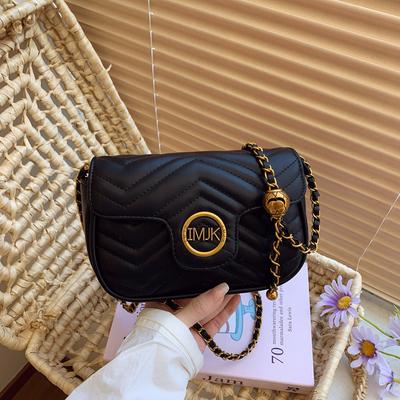 New Small Square Bag, Rhombus Embroidery Thread Bag, Women's High-end Fashion Chain Bag, Four-season Versatile Single Shoulder Messenger Bag