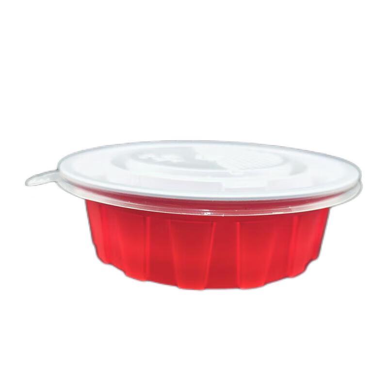 Yoyo Yumi Disposable Round PP Meal Prep Containers with Lids, 900ml