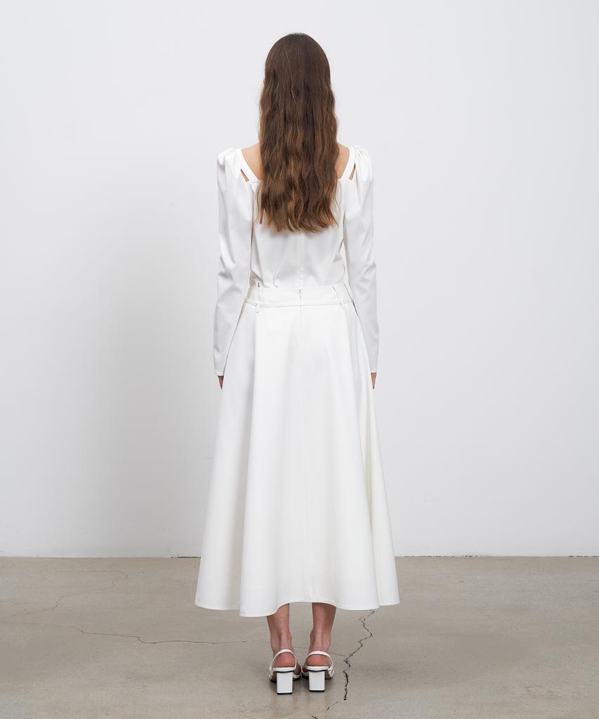 Rene J A Line Flair Long Skirt