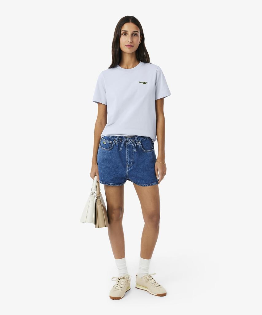 LACOSTE Women'S Soft Branding Short Sleeve T-Shirt Tf5058-56G J2G