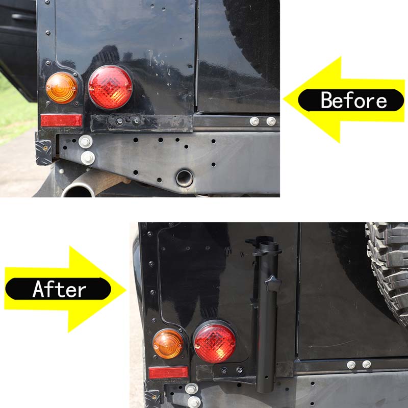 For Land Rover Defender 90 110 2004-2018 Aluminum Alloy Car Tailgate Flagpole Radio Antenna Bracket Base Car Accessories