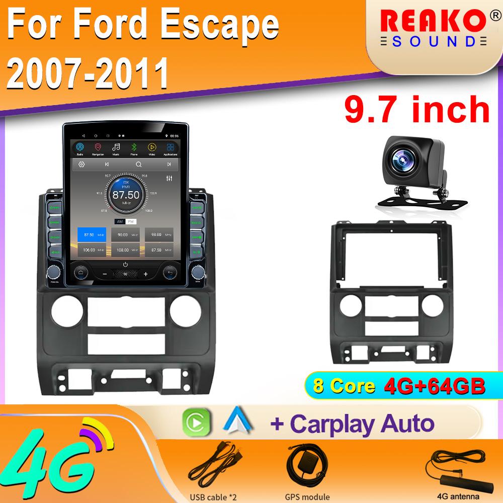 9.7" Vertical Style Tesla Screen Android Car Radio For Ford Escape 2007-2011 Multimedia Player Carplay Navigation GPS 2din