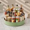 New Kitchen Storage Spice Rack 360 Degree Rotation Cabinet Storage Box Tray Non-Slip Spice Round Shelf Board Kitchen Organizer
