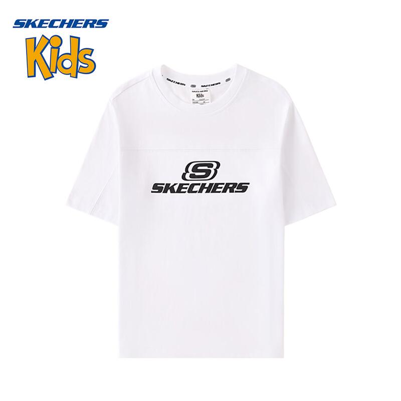 Skechers Boys Outdoor Short Sleeve T-Shirt 130 ярко-белый
