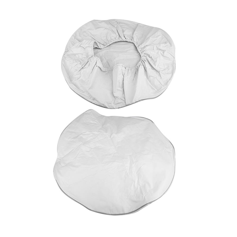 28inch Universal Spare Tire Tyre Cover Part Accessory Waterproof for Trailer RV SUV Truck White