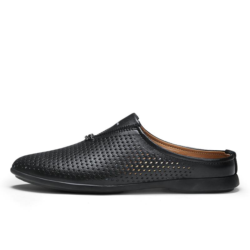 Lässige Hausschuhe Herren Halbschuhe Offizielle Formelle Schuhe Mann Leder Herren Business Schuhe Atmungsaktive Luxus Kleiderschuhe Für Sommer