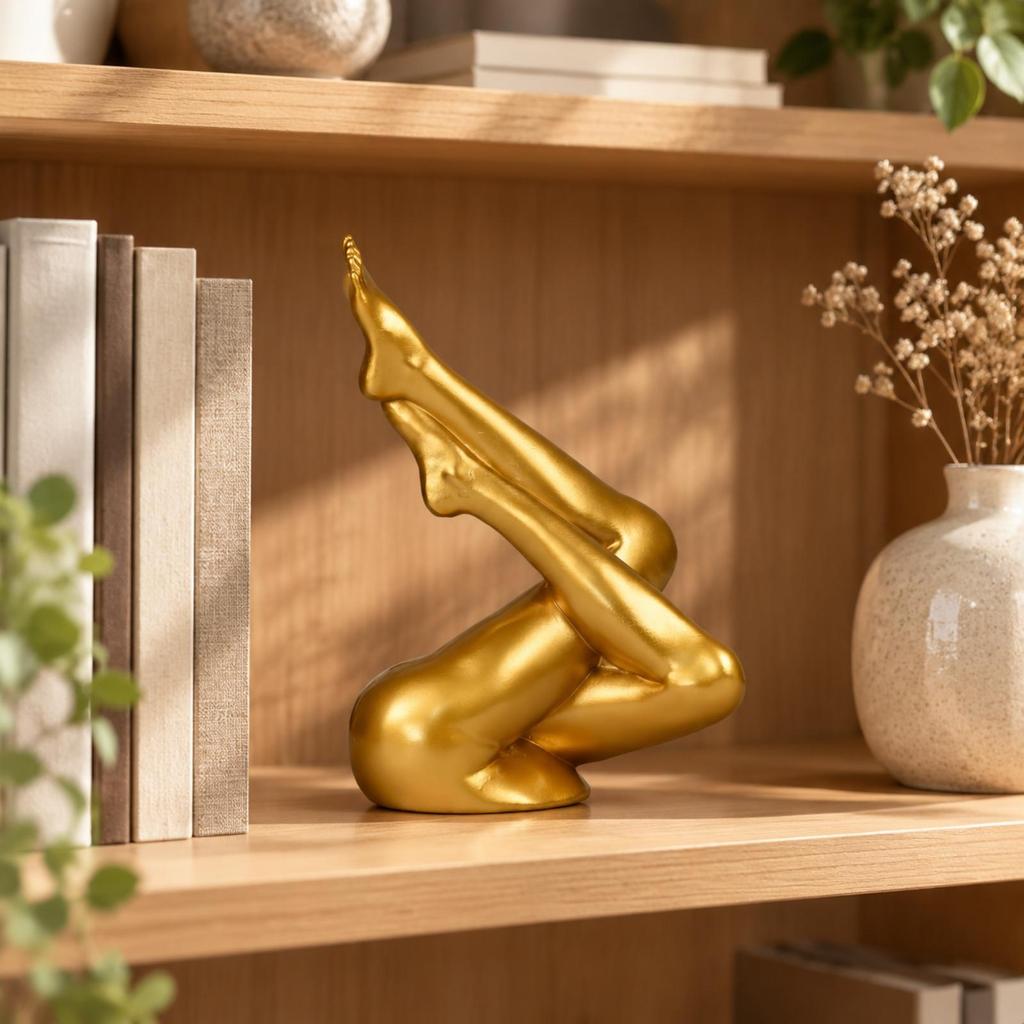 Stretching-Leg Decorative Figurine Modern Resin Craft Ornament Long-Lasting