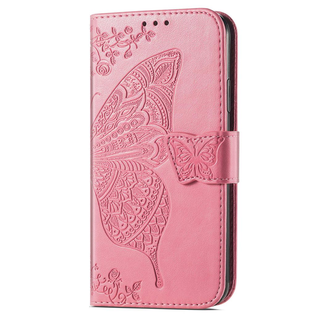 For Realme 12 5G Case Butterfly Imprinted PU Leather Magnetic Flip Stand Phone Cover