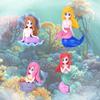 Plastic Cartoon Mermaid Figurine Shell Hair Yellow Pink Red Crafted Aquarium Ornament