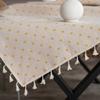 Cotton And Linen Decorative Fringed Cover Dustproof Coffee Table Bedside Table Desk Table Mat Tablecloth