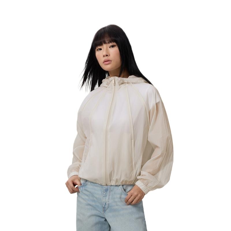 Calvin Klein Outdoor Trendy Casual Lightweight Drawstring Hooded Softshell Jacket Women jackets 47F528G