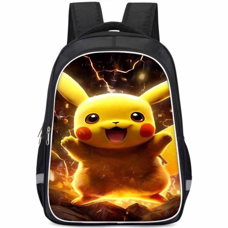 Pikachu Large Capacity Lightweight 3d Oxford Cloth Kids Backpack For School Education