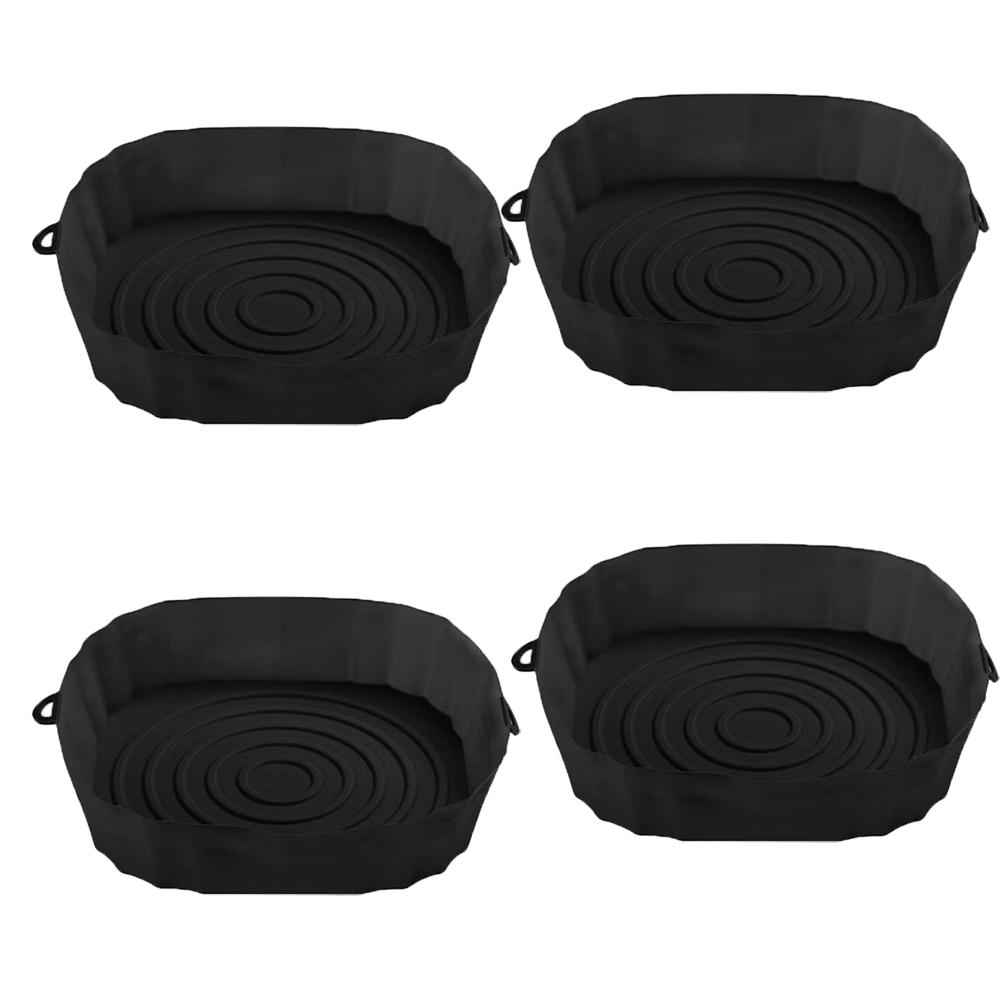 4 stücke Silikon Air Friteuse Korb Airfryer Ofen Form Backblech Pizza Gebratenes Huhn Korb Wiederverwendbare Pan Liner Zubehör