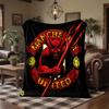 Coperta in Flanella con Stampa Manchester United Morbida Calda Coperta da Divano Letto per Casa Ufficio Camera da Letto