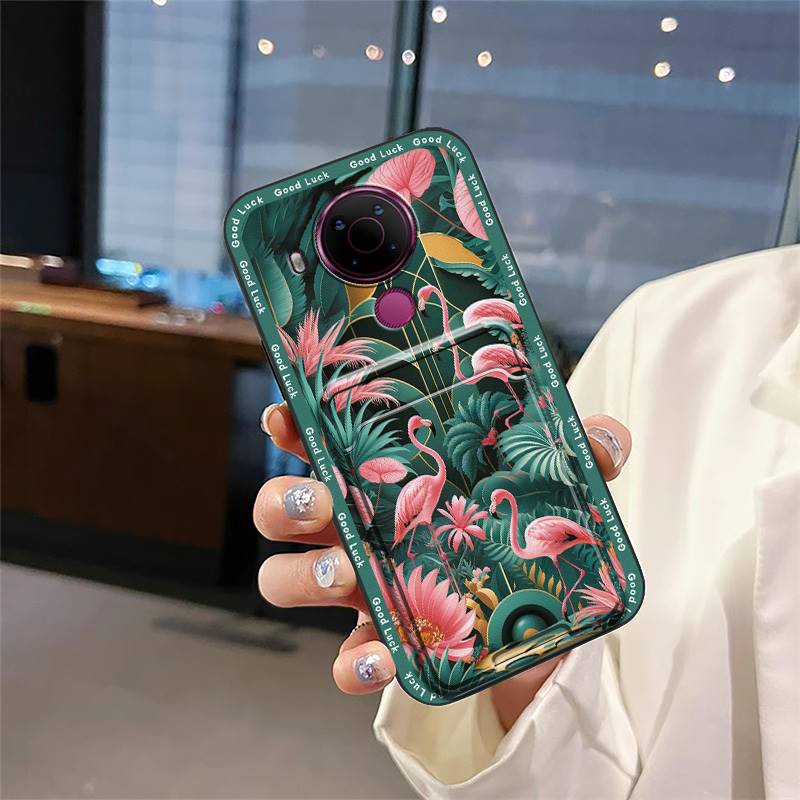 Cute Waterproof Phone Case For Nokia 5.4 Anti-knock Dirt-resistant Card Slot Full Wrap Durable Protective Shockproof TPU
