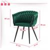 Tilo Freestanding Armchair Green Chair with Armrests Family Meble