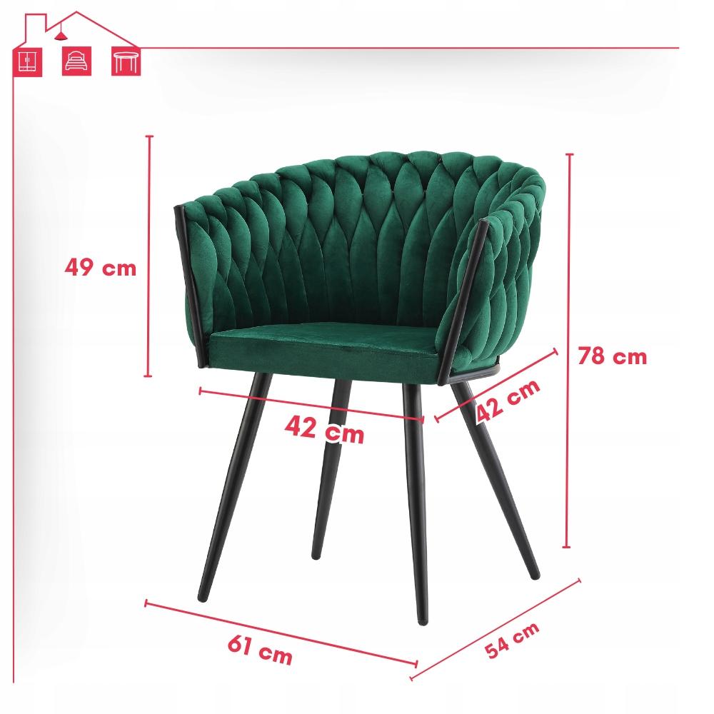 Tilo Freestanding Armchair Green Chair with Armrests Family Meble