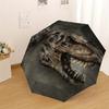 1PC Dinosaur Skull Pattern Small Travel Compact Windproof Umbrella, Automatic Folding Umbrella, Automatic Open/Close ,Gift-175