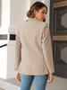 Women's Long Sleeve Open Front Blazer Button Detail Casual Work Office Jacket