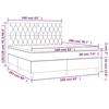 VidaXL Slat Bed Base with Mattress and LED, Upholstered Bed, Double Bed, Adult Bed for Interior Bedroom, 3135687