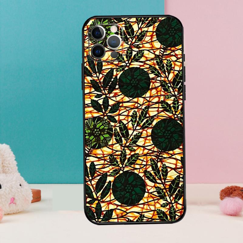 

African Style Fabric Print Phone Case For iPhone 17 Air 16 15 14 13 11 12 Pro Max 12 13 mini 15 16 Plus 16e Cover Coque iPhone 14Pro MAX