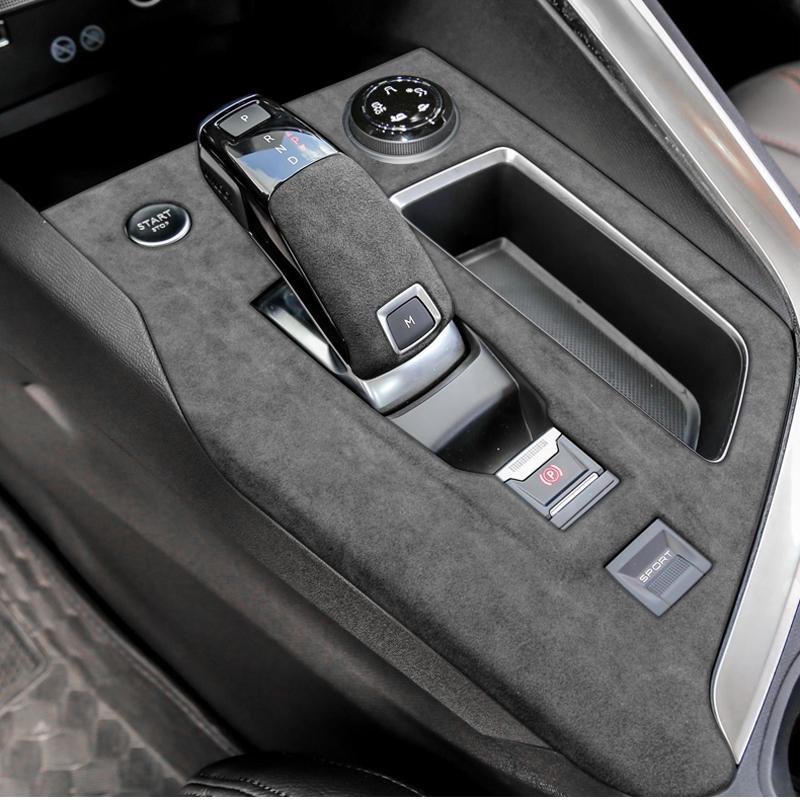 For Peugeot 4008 5008 2017-2023 Alcantara Suede Car Central Gear Knob Cover Shifter Panel Window Lift Frame Interior Accessories