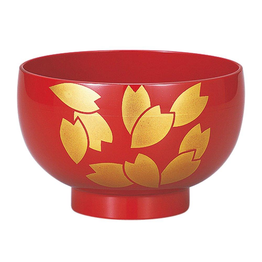 Yamanaka Lacquerware Range Hotei Soup Bowl Hanayoshino M14984 (Vermilion)