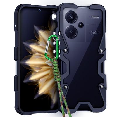 Redmi Note13pro + Mobile Phone Case Protective Case Metal Case Shockproof and Drop-proof All-inclusive Mechanical Model