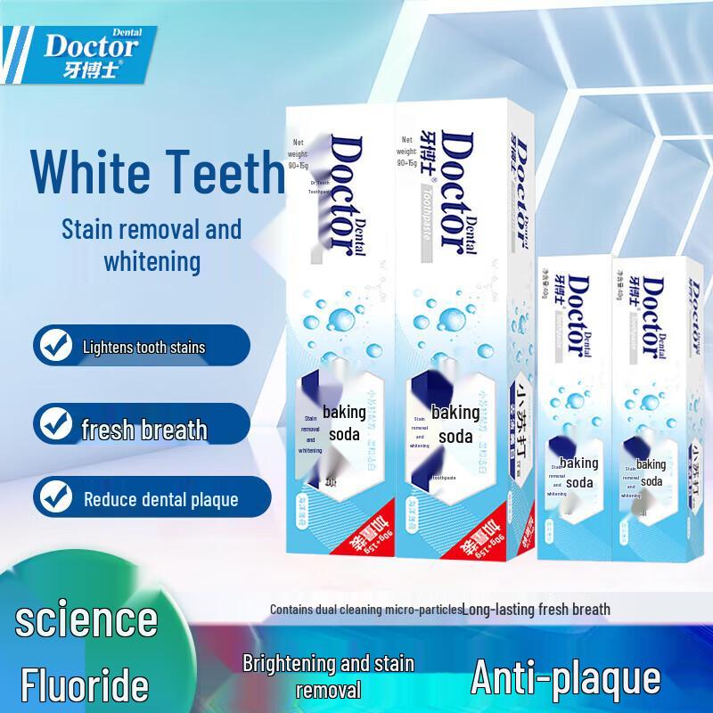 Dr. Dental Stain Removal Whitening Baking Soda Toothpaste Set