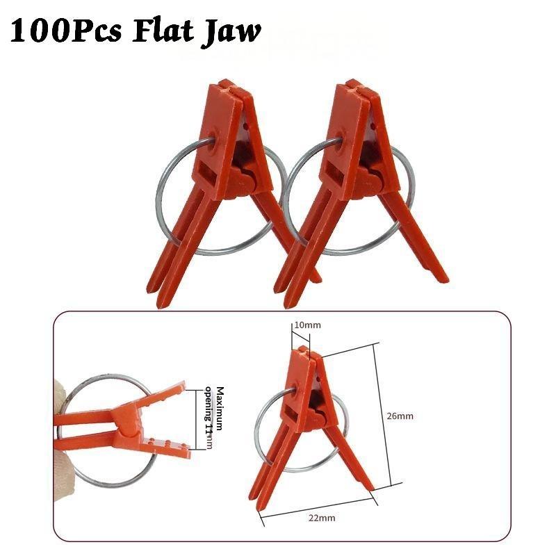 50/100Pcs Plant Grafting Clips Plastic Spring Support Clamp Reusable Fixing Clip For Vegetable Seedling Garden Cultivation