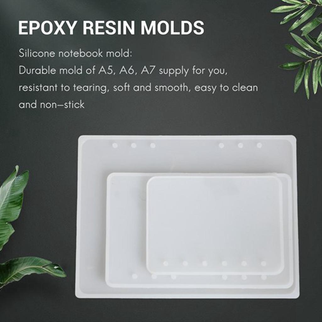 A78U A5 A6 A7 Notebook Cover Resin Mold DIY UV Epoxy Silicone Molds Transparent Book Gift Resin Casting Molds Resin Craft